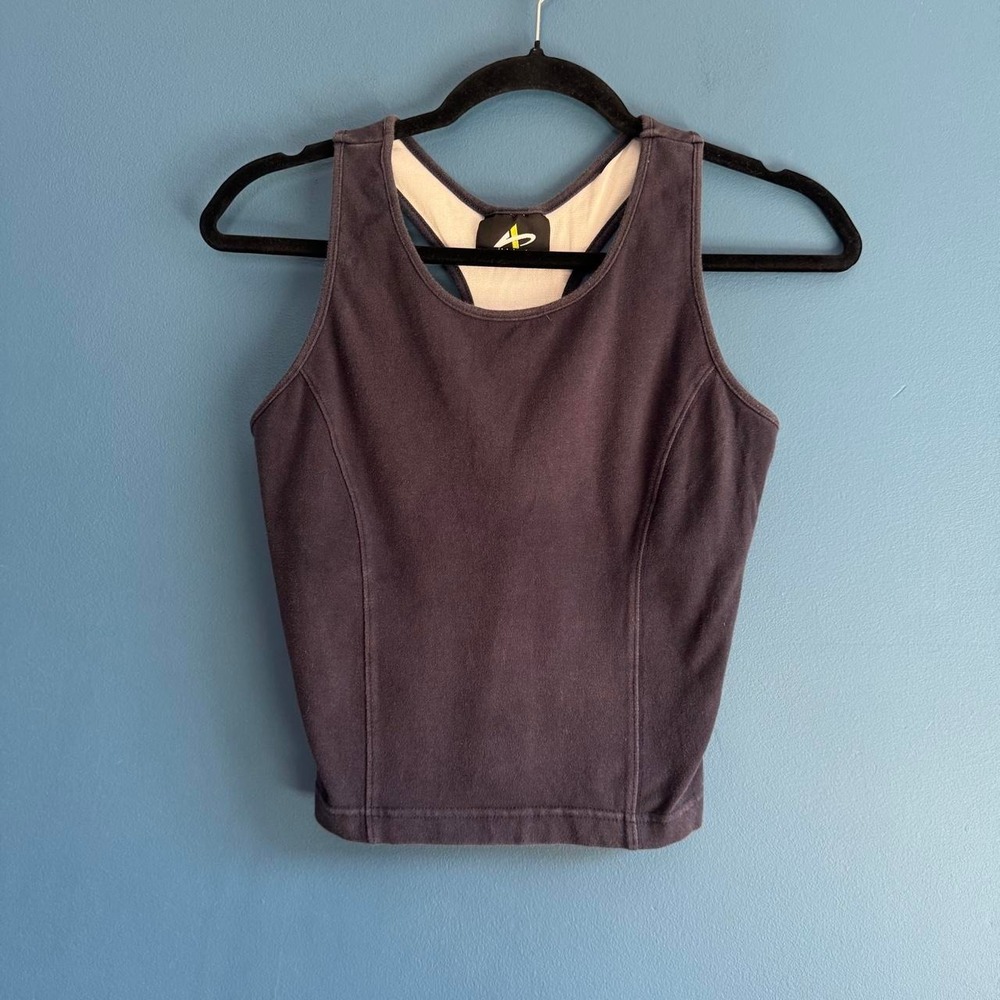 Vintage 90s Tank Top Women's Size Large Athletech Racerback Cotton Blend Workout